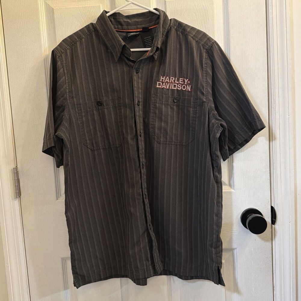 Harley Davidson Mens L Performance Shirt Precision Tuned Embroidered 96521-13VM